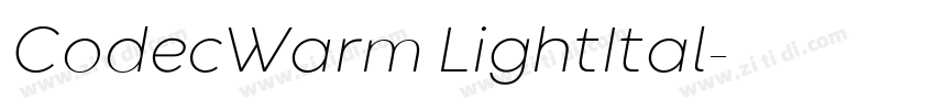 CodecWarm LightItal字体转换